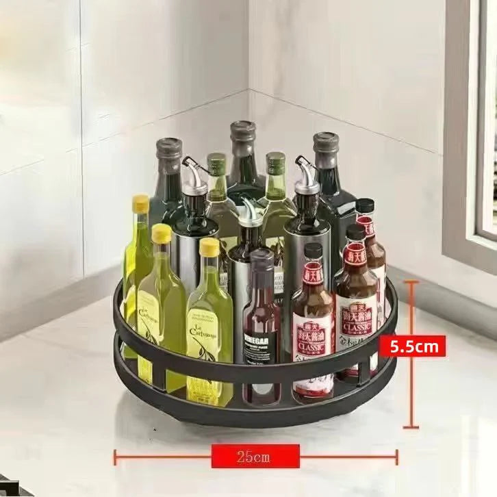 Tour de Rangement Rotative 360° — Organiseur Multi-Niveaux Cuisine