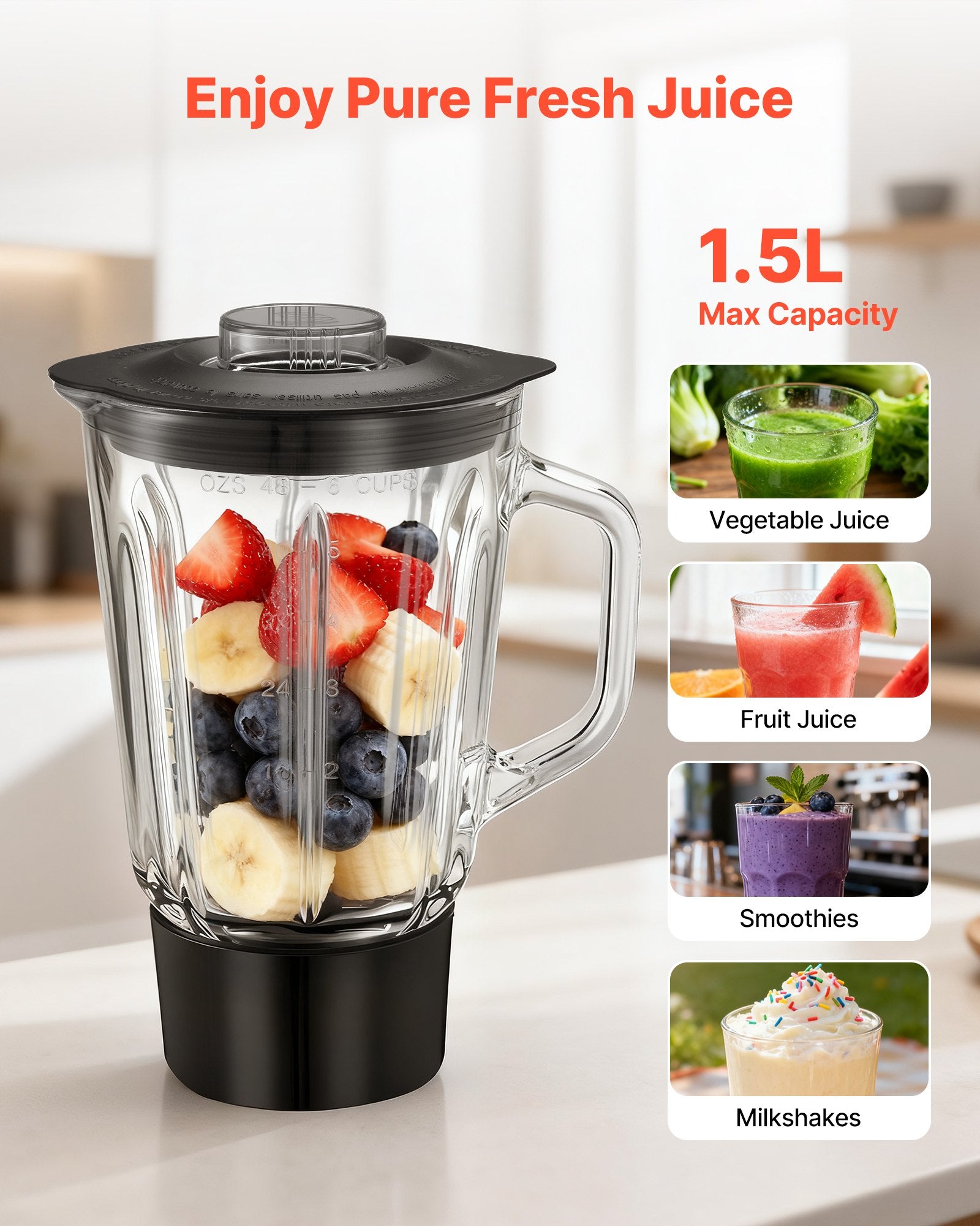 Robot Pâtissier Électrique 7,8L 1500W Multifonction