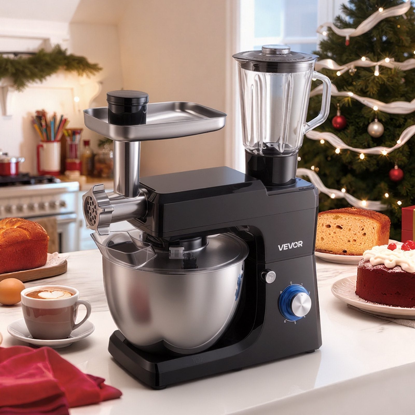 Robot Pâtissier Électrique 7,8L 1500W Multifonction