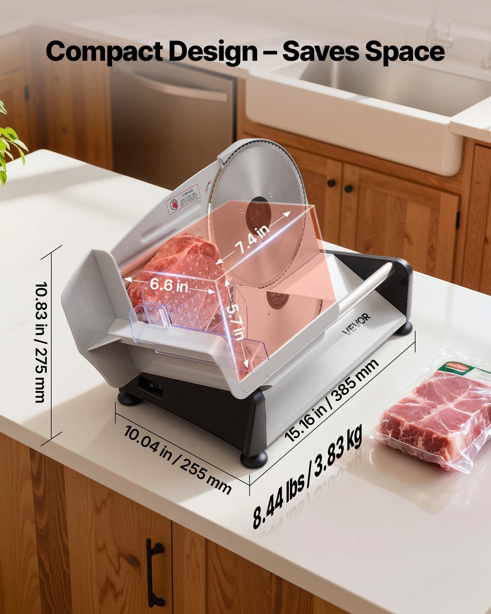 Trancheuse à Viande Électrique 200W