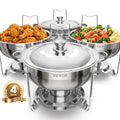 Set de 4 Chafing Dish Buffet Inox 5L
